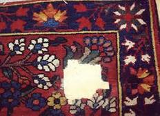 repair hole on persian rugs , reweaving persian rugs