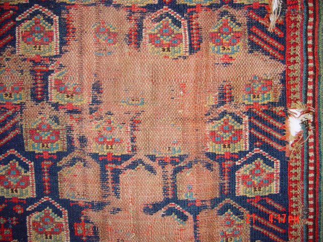 caucasian rug repair, antique rug repair