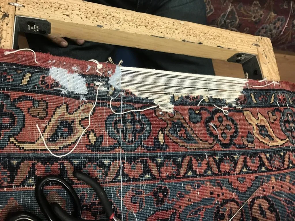 rug reweaving , larkspur